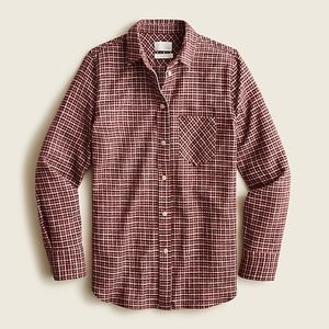 J Crew Classic-fit shirt in prairie check flannel (womens size 6)